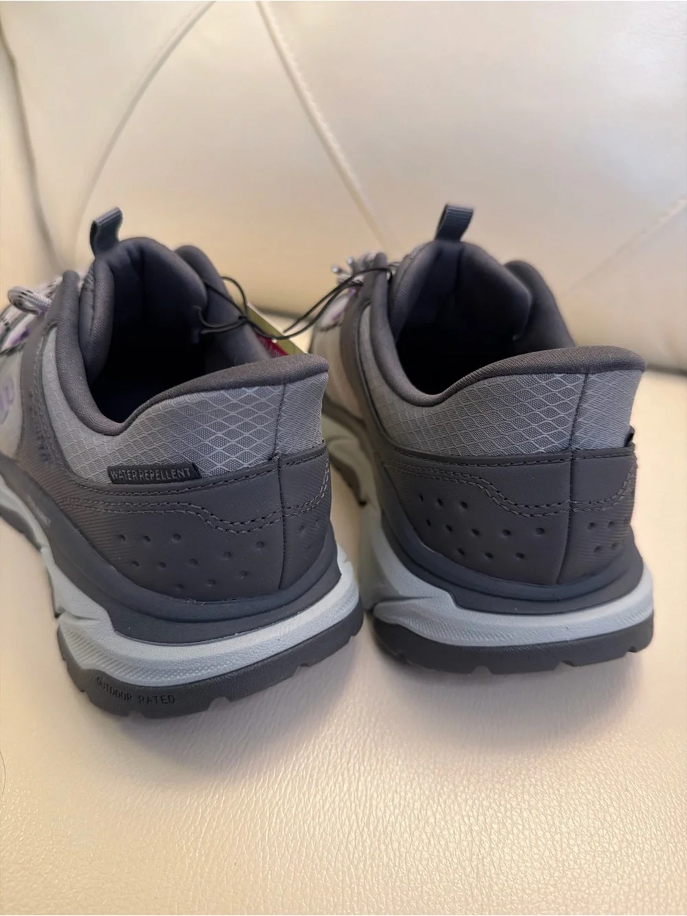 Skechers Women's Gray Sneakers with Purple Accents
